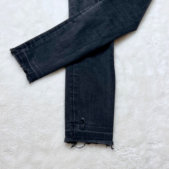 Abercrombie & Fitch Simone High Rise Ankle Jeans Size 26/2R Stretch Faded Black - Picture 4 of 7